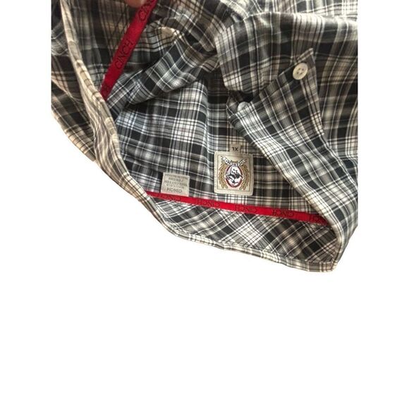 Cinch long sleeve blue plaid shirt size - Picture 3 of 8